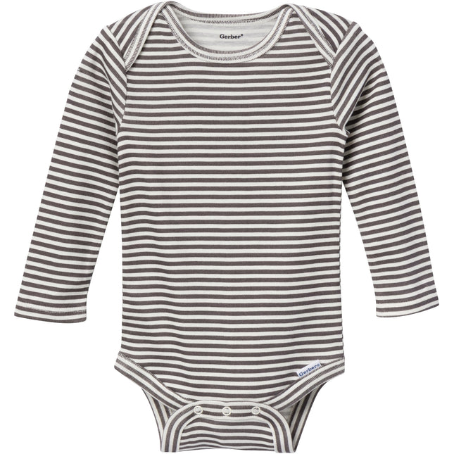 Gerber Unisex Bebé Paquete Múltiple de Bodys (Manga Corta y Larga), Manzanas Pequeñas Bronceado, Recién Nacido