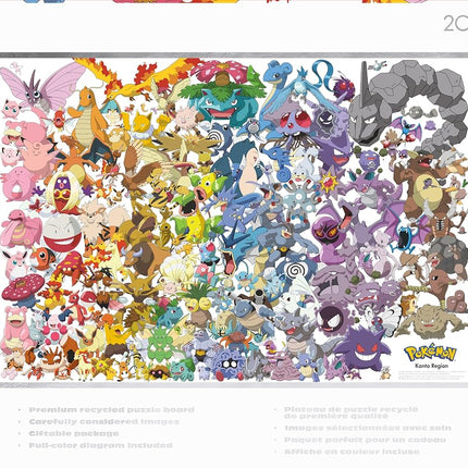 Buffalo Games – 2000 Piece Pokémon Silver Select Kanto 151 Jigsaw Puzzle Colorful Puzzle for Adults – Precision-Cut Pieces, Beautiful Artwork, and Hours of Relaxing Fun