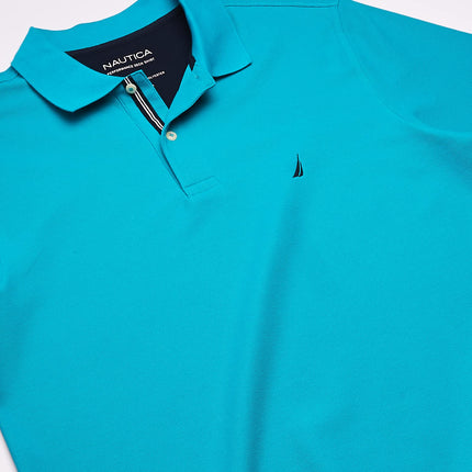 Polo de manga corta de alto rendimiento Nautica para hombre, corte clásico, color liso, Tropic Wave, 5X-Large Tall