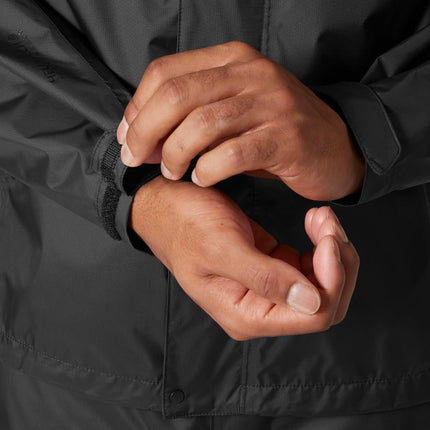 Helly Hansen Men's Loke Lightweight Hooded Waterproof Windproof Breathable Rain Coat Jacket, 990 Black, X-Large
