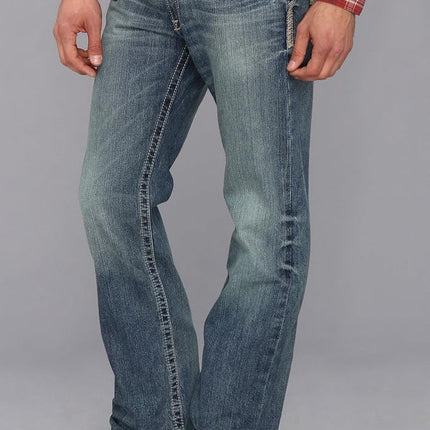 ARIAT Men's M5 Slim Stackable Straight Leg Jeans, Gambler, 32W x 30L