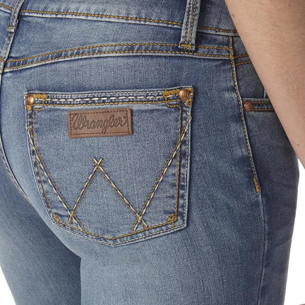Wrangler Women's Retro Mae Rise Stretch Boot Cut Jean, Wash Mid, 7-34