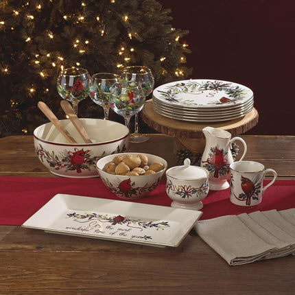 Lenox Winter Greetings 12 Piece Set Bowl, Medium Ivory