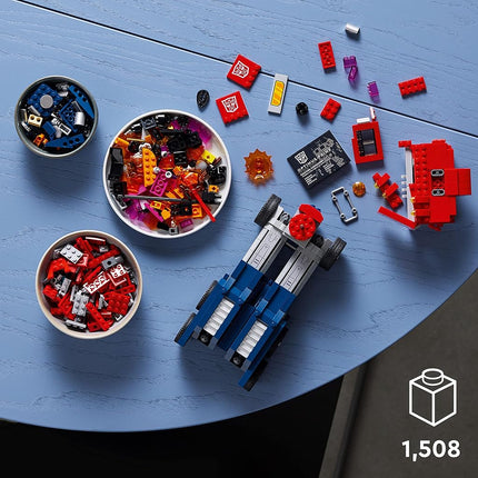 LEGO Optimus Prime 10302 Building Set for Adults; Build a Collectible Model of a Transformers Legend (1,508 Pieces), Standard
