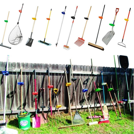 Back-Saving Tool Grip, Multi-Tool Handle, Labor-Saving Ergonomic Snow Shovel or Rake Handle Attachment, RED