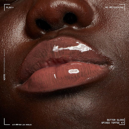 NYX PROFESSIONAL MAKEUP Brillo de Labios Butter Gloss Brown Sugar, No Pegajoso - Spiked Toffee (Malva Marrón)