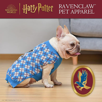 Harry Potter Ravenclaw Pet Sweater - Size Small | Costumes for Dogs | Dog Apparel & Accessories for Hogwarts Houses, Blue