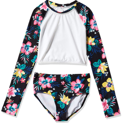 Kanu Surf Girls' Long Sleeve Rashguard UPF 50+ Two