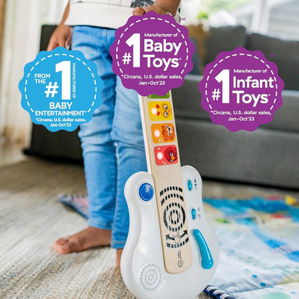 Baby Einstein Strum Along Songs Magic Touch Wooden Musical Light Up Toy Guitar with Whammy Bar, Age 6 Months+