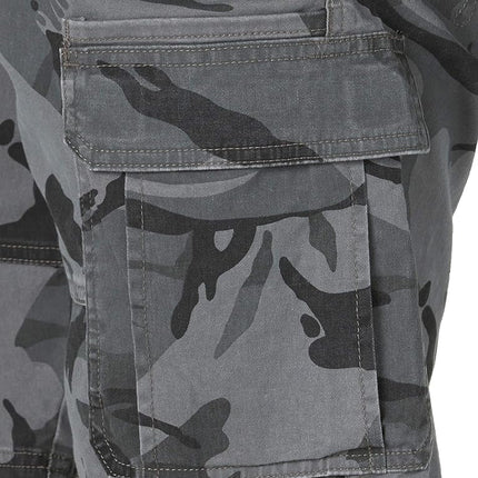 Wrangler Authentics Men's Klassische Cargo-Stretch-Shorts, Anthracite Camo, 20