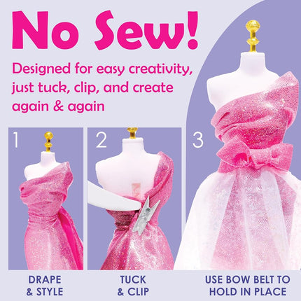 Creativity for Kids Designed by You Glam Studio: Girls' Fashion Designer Craft Kit, DIY Arts and Crafts for Kids, Birthday Gifts for Girls, Girl Toys (Ages 6+)