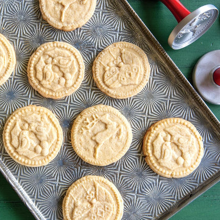 Nordic Ware Yuletide Cookie Stamps (Set of 3), Sturdy Cast Aluminium, Cookie Press Set Made in The USA, Sturdy and Durable Biscuit Maker Press Set, 01236
