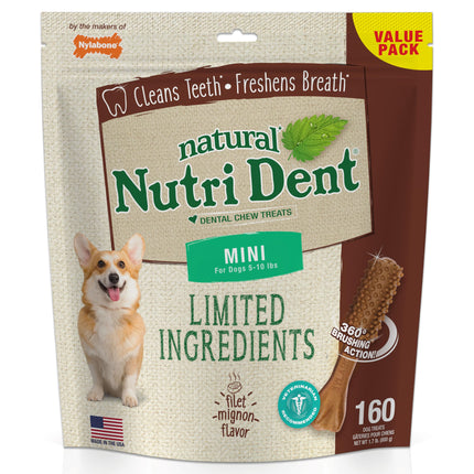 Nylabone Nutri Dent Dog Dental Chews - Natural Dog