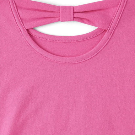 The Children's Place Girls' Long Sleeve Graphic Top with Back Detail, Cherry Hearts, Small