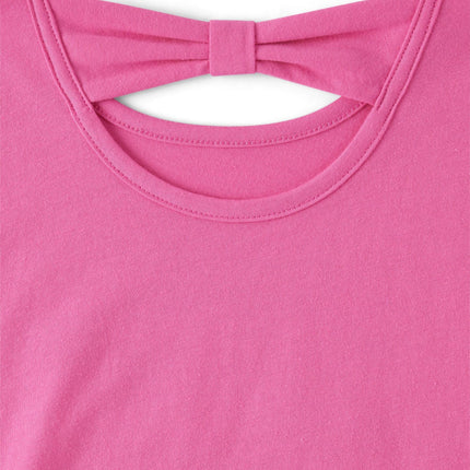 The Children's Place Girls' Long Sleeve Graphic Top with Back Detail, Cherry Hearts, Large