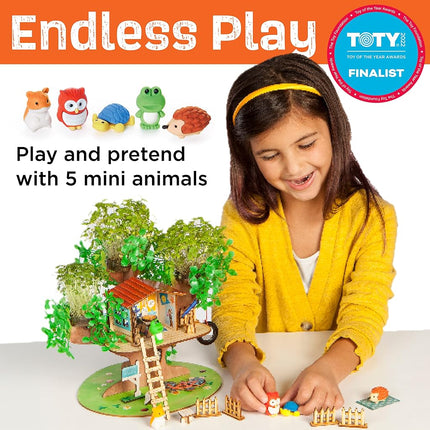 Creativity for Kids Build and Grow Tree House Craft Kit - Treehouse Playset Toy for Boys and Girls, Classic Toys for Kids