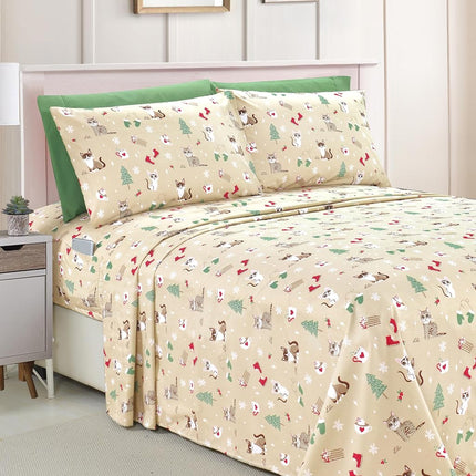 Elegant Comfort Luxury Soft Bed Sheets Holiday Pat