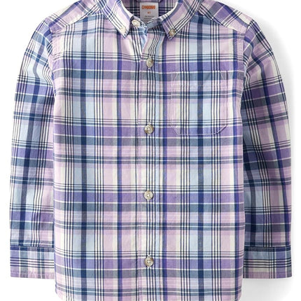 Gymboree,and Toddler Long Sleeve Button Up Shirts,Vernon Navy,12-18 Months, Vernon Navy, 12-18 Months