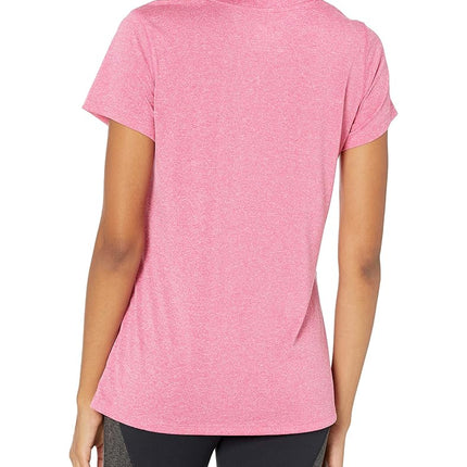Hanes womensO9032Sport Women's Heathered Performance V-Neck Tee Short Sleeves Shirt - Pink - X-Large