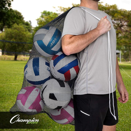 Champion Sports Mesh Equipment Bag, Gold, 24" x 36"