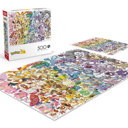 Buffalo Games – Pokemon: Kanto 151 500 Piece Jigsaw Puzzle Colorful Puzzle for Adults – Precision-Cut Pieces, Beautiful Artwork, and Hours of Relaxing Fun