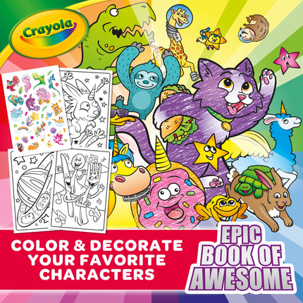 CRAYOLA Epic Book of Awesome, All-in-One Coloring Book Set, 288 Animal Coloring Pages, Gift for Kids, Age 3, 4, 5, 6 [Jun 21, 2025] 1