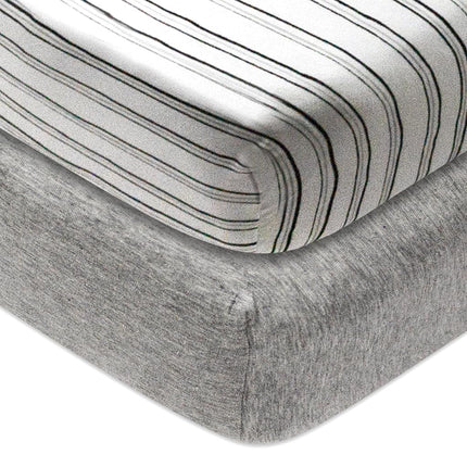 HonestBaby 2-Pack Organic Cotton Fitted Crib Sheet