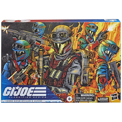 G.I. Joe Classified Series Cobra Viper Officer & Vipers Figures 47 Collectible Toys, Multiple Accessories 6-Inch-Scale, Custom Package Art