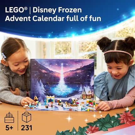 LEGO | Disney Frozen Advent Calendar 2025 - Buildable Princess Toys for 5+ Year Old Girls & Boys - 24 Christmas Surprises incl. Anna & Elsa Mini Dolls, plus Cute Animal Figures - Gift Idea 43273