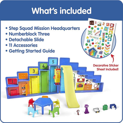 hand2mind Numberblocks Step Squad Mission Headquarters Figure Set for Game, Action Figure Game, Digital Toys, Math for Kids, Birthday Gifts for Kids