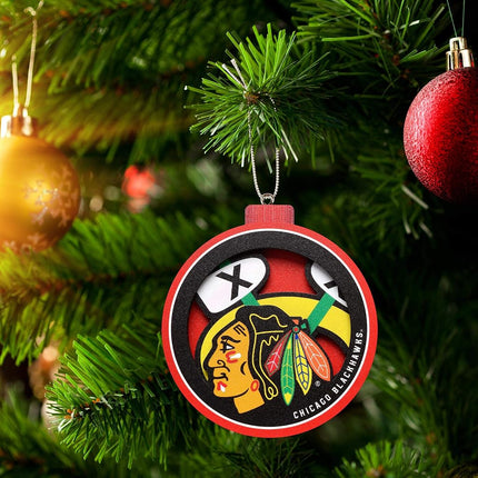 YouTheFan NHL Chicago Blackhawks 3D Logo Series Ornament
