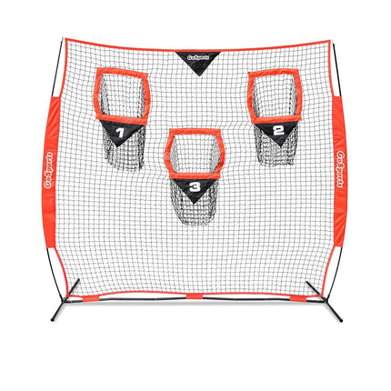 GoSports 8 x 8 ft Football Throwing Net - Red