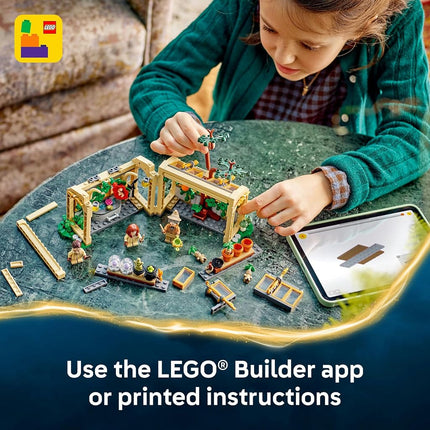 LEGO® Harry Potter™ Hogwarts™ Castle: Herbology Class 76445 Wizard Toys for Girls, Boys and Any Fans Aged 8 Plus, Classroom Playset for Kids, 3 Minifigures, Magic Mandrake Toy Plants