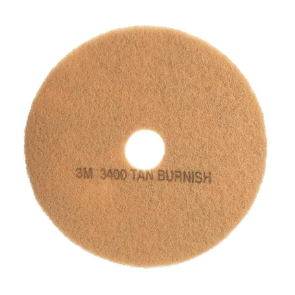 3M Floor Burnishing Pad - 17 in - Tan 3400-5 Pads per case