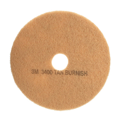 3M Floor Burnishing Pad - 17 in - Tan 3400-5 Pads 