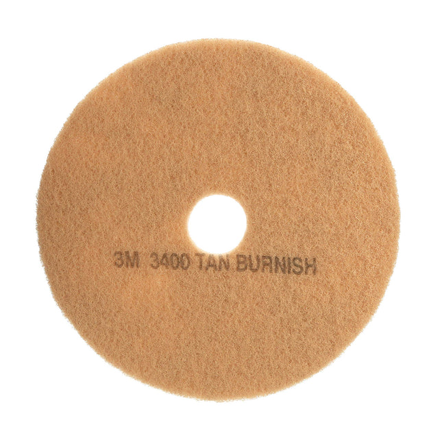 3M Floor Burnishing Pad - 17 in - Tan 3400-5 Pads 