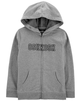 OshKosh B'Gosh Boys' Logo Hoodie, Medium Grey Heat