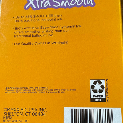Bolígrafos Cristal Xtra Smooth 10/Paq-Negro