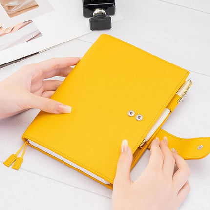 Leather B6 Planner Cover for Stalogy, midori, Sterling Ink
