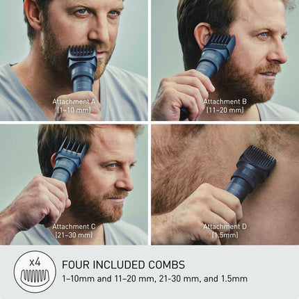 Tondeuse électrique MultiShape Panasonic pour barbe, cheveux et corps, 58 longueurs de coupe réglables et système de lames avancé, tondeuse sans fil étanche pour homme à utilisation humide ou sèche - ER-ACKN2-HB