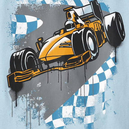 The Children's Place Boys' Short Sleeve Graphic T-Shirt 2-Pack, Racecar/Monster Truck, X-Large