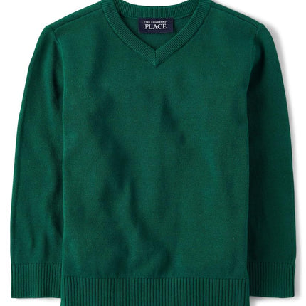The Children's Place Baby Boys' and Toddler Pullover V-Neck Sweater, Spruceshad, 2T
