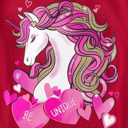 The Children's Place Camisetas gráficas de manga corta para niñas, para todas las fiestas y cumpleaños, diseño de corazón, grande