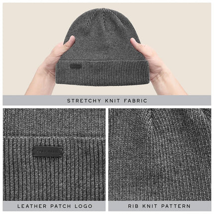 Cole Haan Heritage Rib Cuff Wool Beanie Hat, One Size, Guaranteed Grey, One Size