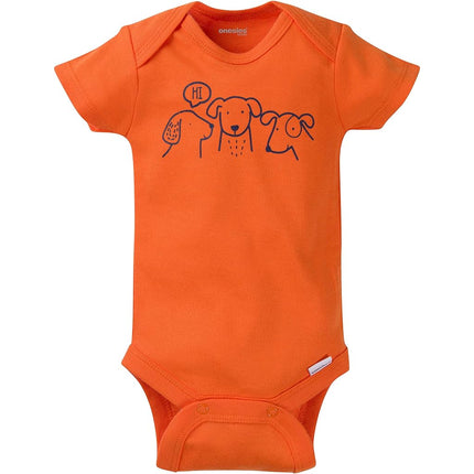 Lot de 8 bodys à manches courtes Onesies Brand pour bébés garçons, motifs variés, chien mignon bruyant, 3-6 mois