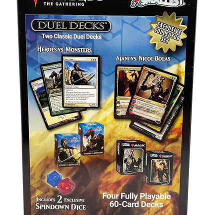 Worlds Smallest Magic: The Gathering Exclusive Collector Set Featuring Ajani VS. Nicol Bolas and Heroes VS. Monsters Duel Decks (MTGCollector)