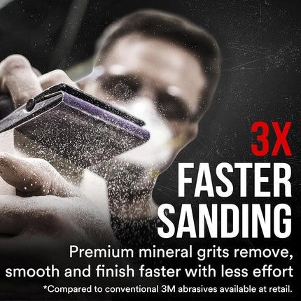 3M Advanced Sandpaper, 20-Pack, 150 Grit, 3M Pro Grade Precision, Features No-Slip Grip Backing, 9-in x 11-in, For Sanding Wood, Drywall, or Metal, Can be Used on Wet or Dry Surfaces (‎26150CP-P-G)