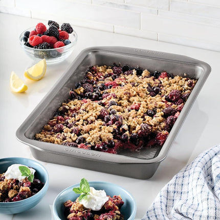 Circulon Nonstick Bakeware Rectangle Baking Pan/Cake Pan, 9 Inch x 13 Inch, Gray
