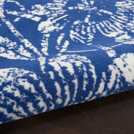 Nourison Whimsicle Floral Navy 6' x 9' Area Rug, Easy Cleaning, Non Shedding, Bed Room, Living Room, Dining Room, Kitchen (6x9)