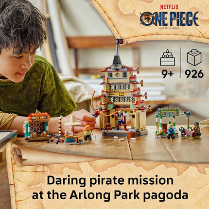 LEGO ONE PIECE Battle at Arlong Park - Interactive Toy with 5 Minifigures incl. Luffy & Nami, plus a Collapsing Pagoda - Anime Gift for 9+ Year Old Boys, Girls & Fans - 75638